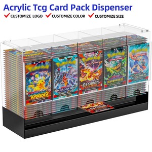 Distributeur de paquets de cartes TCG en acrylique, sans acide, qualité archivistique, moderne, portable, fournitures pour loisirs créatifs, design classique à fenêtre transparente - Product Image 1