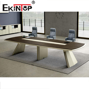 Ekintop Mesa de oficina de escritorio de madera ejecutiva de melamina moderna con diseño de muebles de oficina de alta gama - Product Image 3
