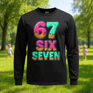 Camiseta de manga larga Six Seven 67 Ice Cream Drip para niños talla M - Product Image 3