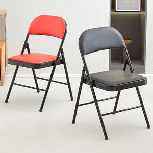 كرسي محمول بسيط من المصنع مع مسند ظهر لتدريب الموظفين والمؤتمرات كرسي غرفة المعيشة قابل للطي - Product Image 1