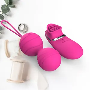 Y aşk kadın için güçlü titreşim titreşimli yumurta hediye seti ile silikon top kiti - Product Image 1