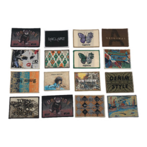 Biểu Tượng Tùy Chỉnh Thiết Kế Vá May Trên Vải Phù Hiệu Mật Độ Cao Dệt Nhãn Cho Quần Áo Denim Túi Giày Làm Của Bông Mềm - Product Image 6