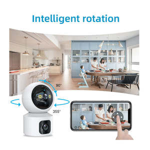 Caméra de sécurité intérieure Wifi intelligente <span class=keywords><strong>à</strong></span> double objectif 4MP avec détection de mouvement humain par IA, alerte, stockage dans le cloud, application Tuya Smart, OEM/ODM - Product Image 4