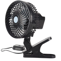 Ventilateur de refroidissement de voiture 12V 18W 40dB, à clipser, oscillant, avec prise allume-cigare, en plastique, pour véhicule, camion, SUV, camping-car, OEM CE