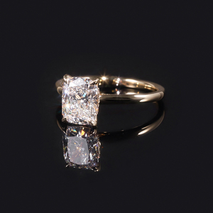 Abidingハイエンドジュエリー工場エンゲージメントリアルAu750 18KイエローゴールドIGI認定クッション2ct CVDラボ成長ダイヤモンドリング - Product Image 2