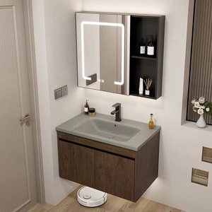 Meuble-lavabo de salle de bain de style moderne avec armoire Alvole en aluminium Lavabo intelligent en céramique - Product Image 5