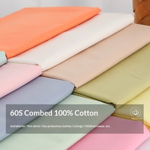 Poly Cotton Solid Poplin Lining Fabric Soft Inner Cloth For Hanfu Dress <b>Shirt</b> Daily Garment Sewing Material - Product Image 1