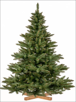 Arbre de Noël artificiel en PVC BSCI 2026 avec support en bois, décorations pour la maison, pour les fêtes, les événements et les célébrations.