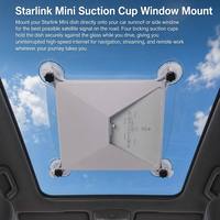 Soporte de Ventana con Ventosas para Starlink Mini de Tuochi, Carcasa de Silicona Blanca, 4 Ventosas, Instalación sin Herramientas para Ventanas de Auto/RV/Hogar