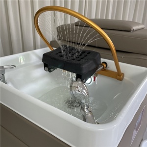 Fauteuil de lavage capillaire professionnel Kisen avec massage, lit de shampoing spa, thérapie aquatique pour la tête et vapeur intégrée - Product Image 2