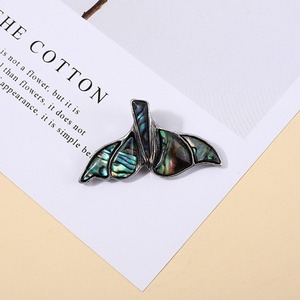 Natural Sea Shell Fishtail Broche Pingente Natural Branco Shell DIY Abalone Shell Oceano Série Brinco Colar Acessórios - Product Image 2