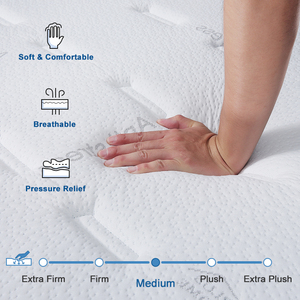 Matelas hybride de luxe haut de gamme, confort hôtelier, avec surmatelas en <span class=keywords><strong>mousse</strong></span>, ressorts ensachés individuels et compression sous vide - Product Image 2
