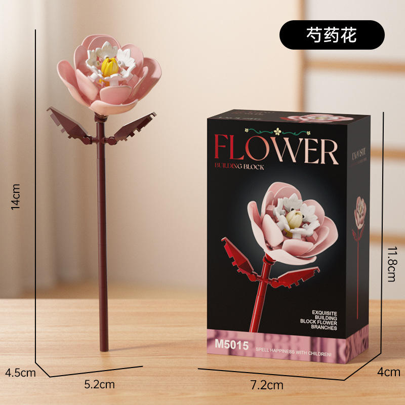 Caja de color de alta calidad con flor de peonía M5015