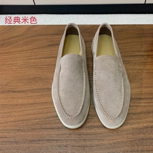 Zapatos de diseñador premium para hombre, para caminar y conducir, de lujo, de piel de oveja, de gamuza, planos, casuales, sin cordones, mocasines unisex, al por mayor. - Product Image 1