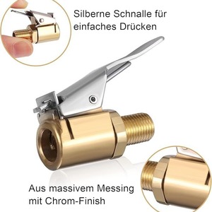 Adaptador de manguera para inflar neumáticos, 35 cm, válvula de 8 mm, conector de aire para inflador de neumáticos de coche, para neumáticos sólidos. - Product Image 3