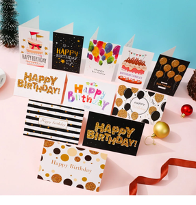 段ボールとクラフト紙訪問カードにロゴを刻印するカスタム高級黒エンボス加工名刺金箔 - Product Image 3