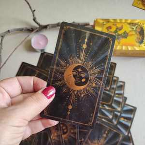 Baraja de Tarot Gold Prophecy Oracle, 78 <span class=keywords><strong>cartas</strong></span>, juego de adivinación con borde dorado y guía - Product Image 5