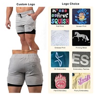 Fabricante de poliéster de doble capa sublimación en blanco entrepierna entrenamiento correr personalizado para hombre gimnasio hasta la rodilla pantalones cortos de malla de 5 pulgadas