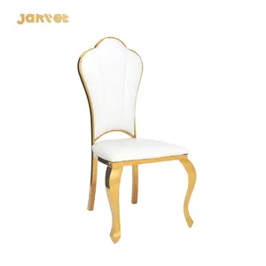 Alquiler de lujo en forma de Flor de Oro de la boda blanco acolchado sillas para eventos para la venta