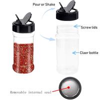 Ensemble de bouteilles à épices en plastique de 100 ml, récipients à épices réutilisables, pots à assaisonnements avec bouchon noir pour épices et herbes