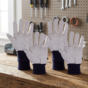 Cotton Industrial Hand <b>Gloves</b> Nitrile PVC Dots Plastic Cotton <b>Knitted</b> Construction Safety <b>Gloves</b> Non-Slip Non-Disposable - Product Image 3