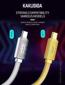 Kakusiga Fabriek Hoge Kwaliteit Micro 3a Type C Embossing Proces Ontwerp Snel Opladen Datakabel Voor Mobiele Telefoon - Product Image 3