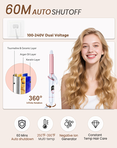Mini fer à boucler haute température, nouveau modèle, fer à cheveux chauffant avec chauffage PTC, écran LCD, fer à boucler électrique - Product Image 2