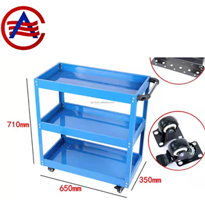 AOCHEN Chariot à outils commercial renforcé à 3 niveaux: chariot de stockage d'outils d'entrepôt et d'atelier avec roulettes silencieuses - Product Image 6