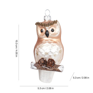 อุปกรณ์ตกแต่งคริสต์มาส <span class=keywords><strong>ลูก</strong></span>บอลแก้วคริสต์มาส ลายสัตว์ ซีรีส์<span class=keywords><strong>นก</strong></span><span class=keywords><strong>ฮูก</strong></span> เครื่องประดับตกแต่งฉากวันหยุดสำหรับเด็ก - Product Image 4