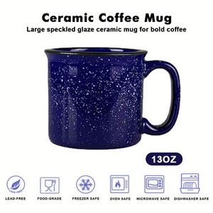 Haute qualité 13 oz. Mug en céramique à effet moucheté pour le camping, logo personnalisé - Product Image 2