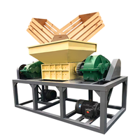 Petite machine à déchiqueter à double arbre pour la ferraille, les bouteilles en plastique, les canettes et les vieux papiers, à vendre