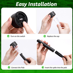 Aigostar LED solare giardino luci IP44 impermeabile 6500K luce fredda calda bianco solare prato luce per uso esterno PC lampada corpo - Product Image 5