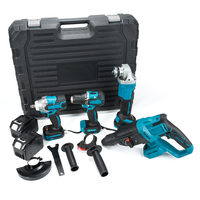 Kit Combinado de Herramientas Eléctricas con Taladro Inalámbrico, Juego de Llaves Manuales, Caja de Herramientas, Todas las Herramientas en Estuche de Plástico - Varios Estilos