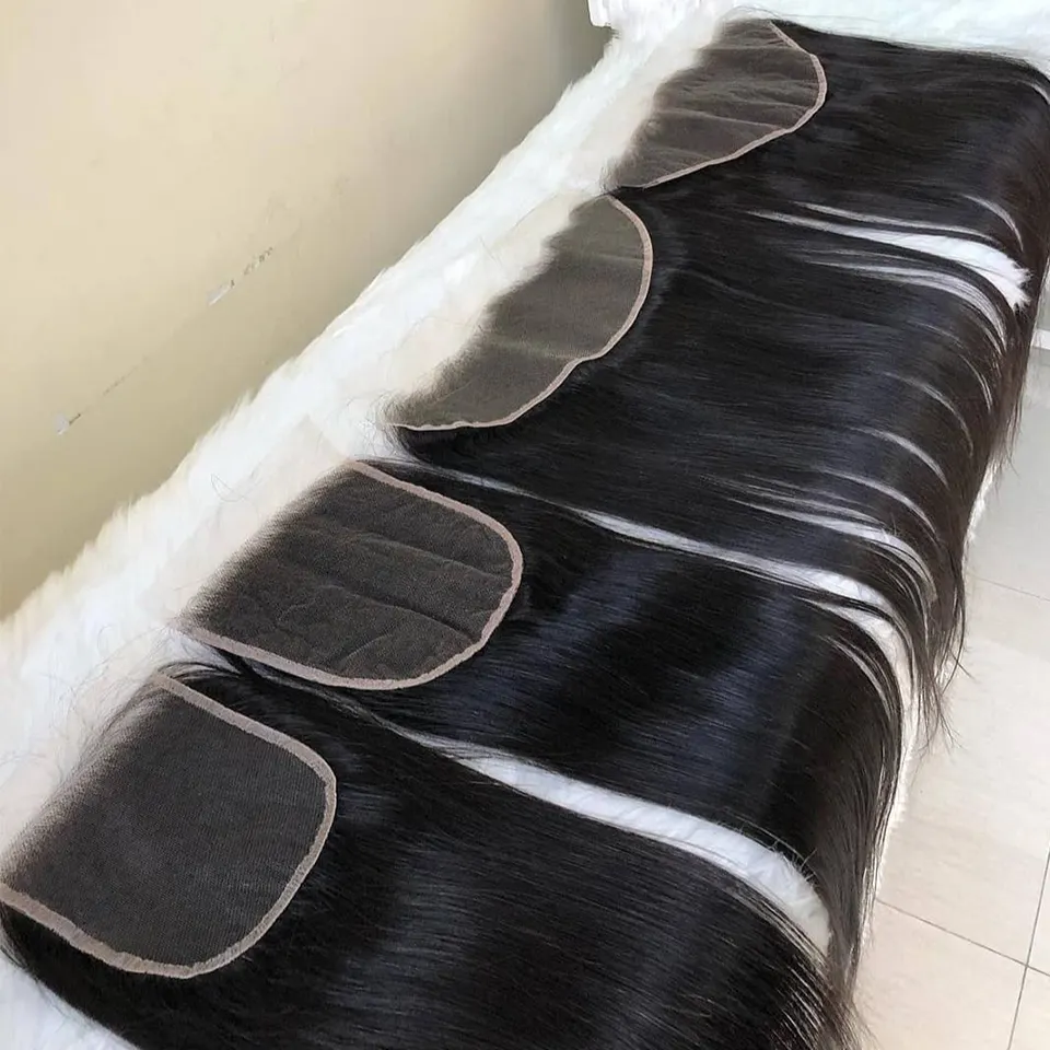 Hochwertige 13 X4 10a Hd Lace Frontals, Bündel haar 100% Remy Unsichtbares menschliches Haar Frontal, 100% Remy Verschluss und Frontal