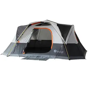 Camping Fiberglass Pole 8-10 People Outdoor Waterproof Double-decker Tent 4 Seasons Popular Tent