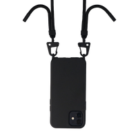 Étui en silicone bandoulière 2-en-1 avec cordon mains libres, logo personnalisé, collier détachable, étanche et antichoc