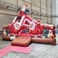 Aire de jeux gonflable de Noël gonflable pour château gonflable commercial de fête d'enfants en plein air