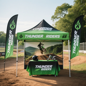 เต็นท์พับได้สำหรับงานแสดงสินค้า ขนาด 10x10 ฟุต โครงอะลูมิเนียม สำหรับใช้งานกลางแจ้ง ติดตั้งง่าย พิมพ์โลโก้ตามสั่ง ออกแบบฟรี - Product Image 3