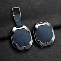 Étui à clés en métal et cuir populaire pour Jetour Traveller (T1) 2023-2026 Série complète Shanhai T2 Clé de voiture intelligente