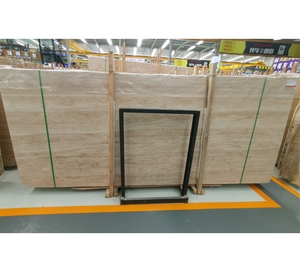 Dalles de travertin naturel pour l'extérieur, revêtement de sol, carrelage, beige clair Navona, travertin pour piscines - Product Image 2