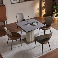 Table à manger italienne en pierre, pliable, multifonctionnelle, pour hôtel et petit appartement, design moderne, luxe léger, haut de gamme