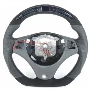 For B MW 2009-2012 E90 E91 E92 E93 M3 335i carbon fiber steering wheel sports LED display RPM paddle shifter