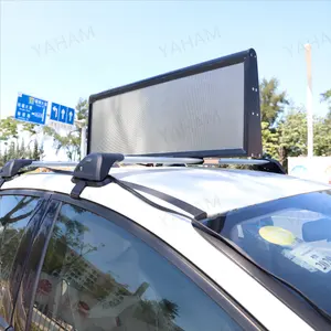 3G 4g无线控制P2.5 P3.33出租车顶部发光二极管显示屏/汽车顶部标志/发光二极管广告960x320mm毫米双面车顶