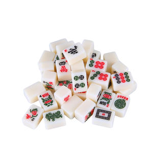 <span class=keywords><strong>Set</strong></span> di <span class=keywords><strong>Mahjong</strong></span> Americano 160 Tessere Premium Bianche con Supporto e Dadi, Tessere in Melamina Stile Occidentale Mini per Intrattenimento Domestico - Product Image 5
