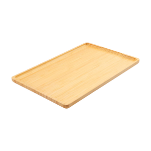 Plateau en bambou avec poignées - Plateau <span class=keywords><strong>de</strong></span> service léger pour le petit-déjeuner au lit, la table basse, le barbecue, la cuisine, l'ottoman et les fêtes - Parfait - Product Image 1