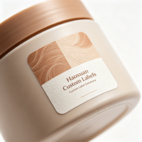 Etiquetas Personalizadas Haoxuan para Frascos de Mascarillas Capilares, Adhesivos Impresos en Papel Artístico con Relieve para Empaques de Productos Capilares Premium