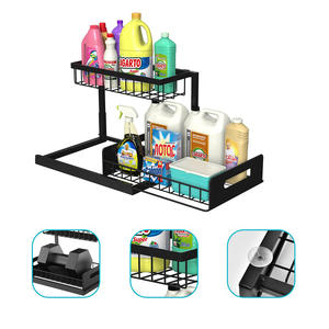 Hot Sale 2-Tier Slide Out Sliding Shelf Pull Out <strong>Cabinet</strong> Organizer <strong>Under</strong> <strong>Sink</strong> Storage Shelves for Kitchen Bathroom <strong>Cabinet</strong> - Product Image 1