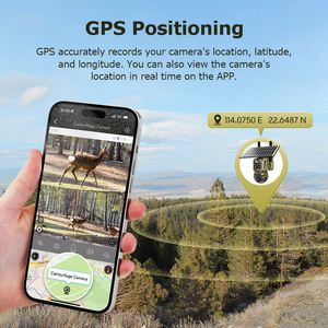 Cámara de caza Solar de 6MP 4G GPS pista de caza Seguimiento de movimiento visión nocturna sirena incorporada camuflaje seguridad comunitaria - Product Image 3