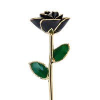 Cadeau de la Saint-Valentin 2027, fleurs préservées, bordure dorée, rose véritable trempée, rose naturelle pour cadeau d'anniversaire