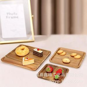 Acacia Wood <b>3</b> <b>Tier</b> Dessert Tray Square Reusable <b>Cake</b> <b>Stand</b> For Party Adult Modern Style - Product Image 4